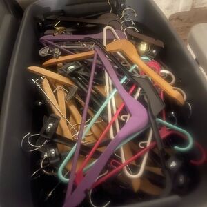 A Bucket full of hangers
